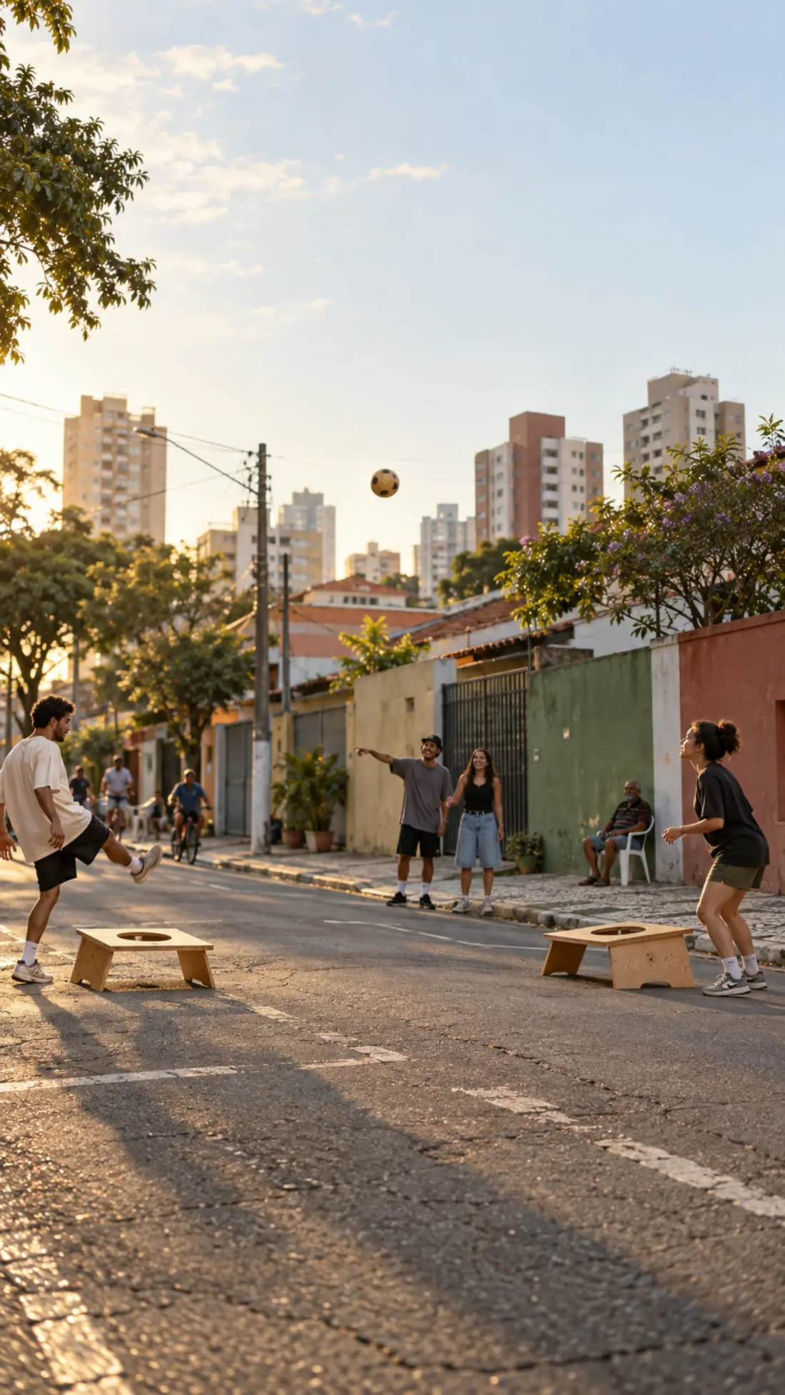 Duas duplas jogando Cavadinha